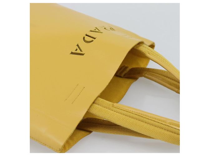 Borsa a mano PRADA in pelle gialla Auth BA14118 Giallo - vista 6