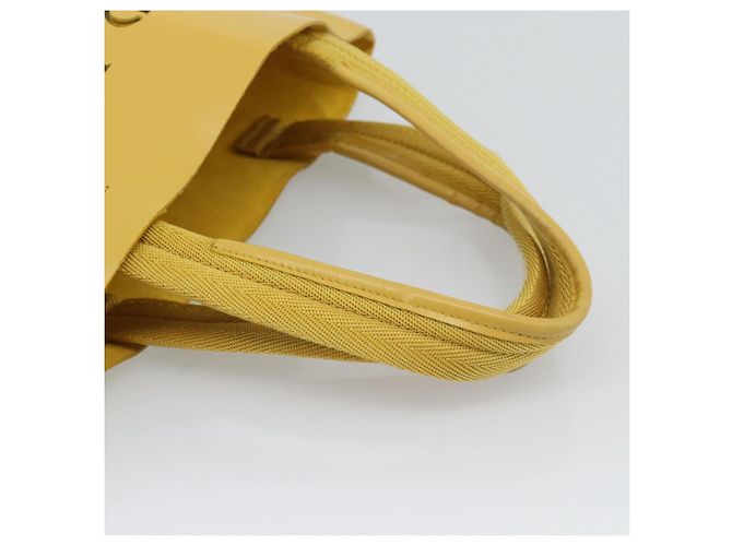 Borsa a mano PRADA in pelle gialla Auth BA14118 Giallo - vista 7