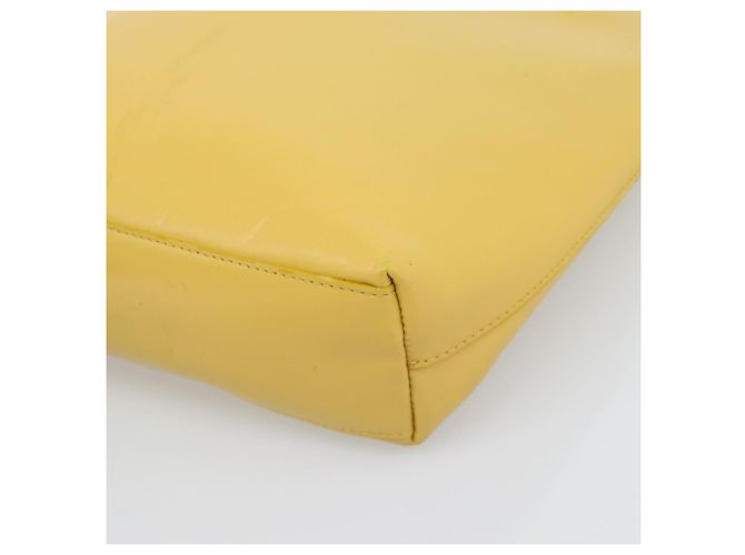 Borsa a mano PRADA in pelle gialla Auth BA14118 Giallo - vista 9