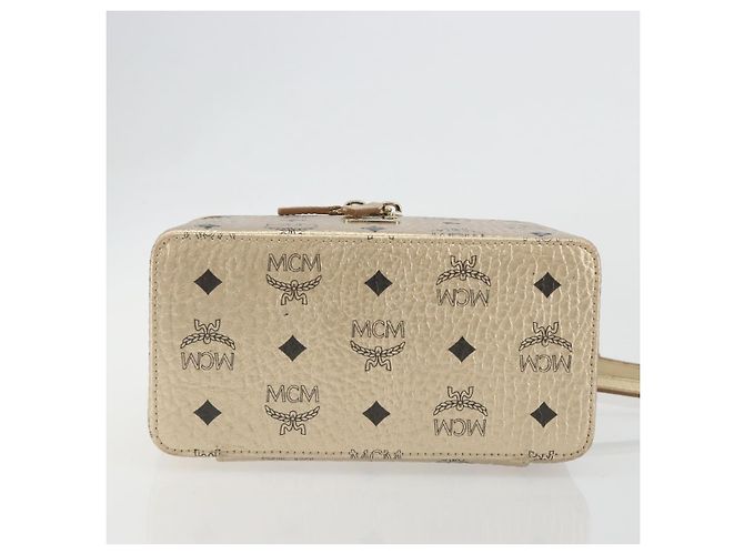 Borsa a Spalla MCM Vanity in Pelle Gold Auth ki6703A D'oro - vista 11