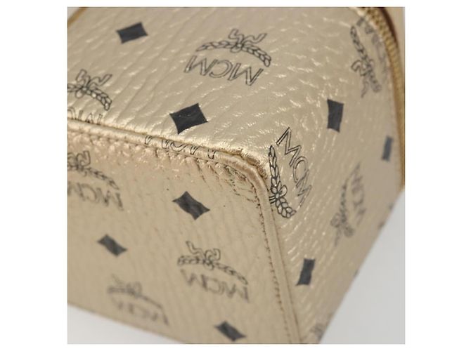 Borsa a Spalla MCM Vanity in Pelle Gold Auth ki6703A D'oro - vista 12