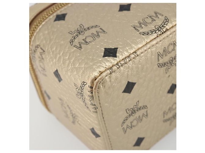 Borsa a Spalla MCM Vanity in Pelle Gold Auth ki6703A D'oro - vista 13