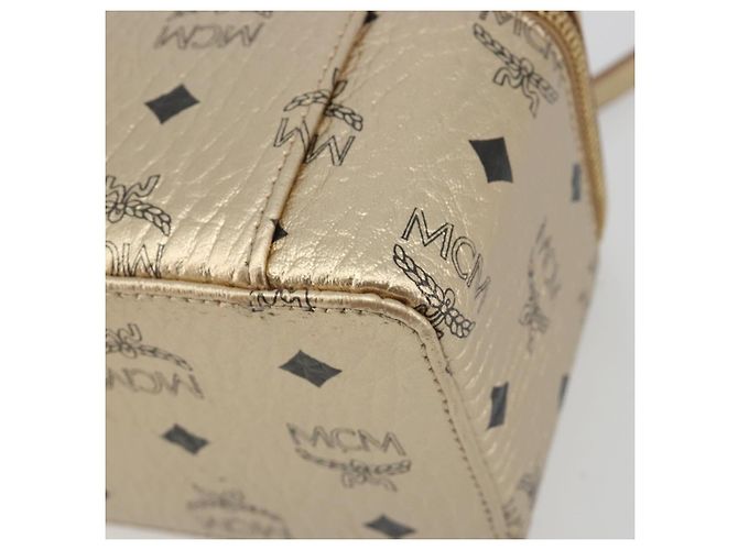 Borsa a Spalla MCM Vanity in Pelle Gold Auth ki6703A D'oro - vista 14