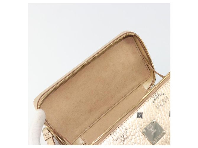 Borsa a Spalla MCM Vanity in Pelle Gold Auth ki6703A D'oro - vista 17
