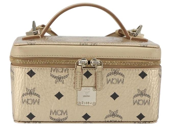 Borsa a Spalla MCM Vanity in Pelle Gold Auth ki6703A D'oro - vista 2