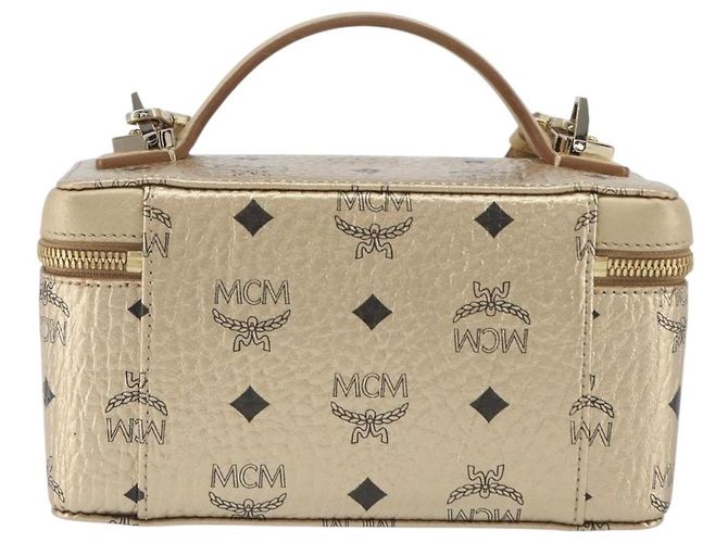 Borsa a Spalla MCM Vanity in Pelle Gold Auth ki6703A D'oro - vista 3