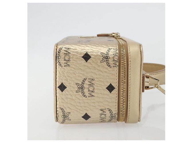 Borsa a Spalla MCM Vanity in Pelle Gold Auth ki6703A D'oro - vista 4
