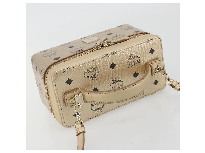 Borsa a Spalla MCM Vanity in Pelle Gold Auth ki6703A D'oro - vista 6