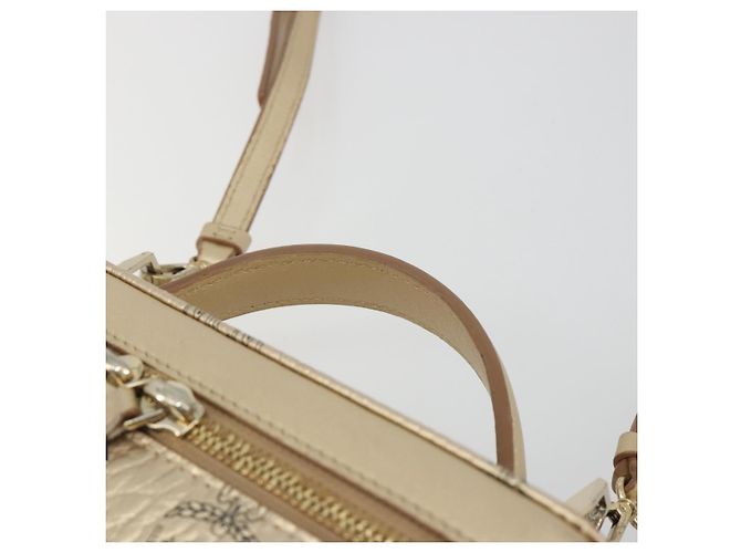 Borsa a Spalla MCM Vanity in Pelle Gold Auth ki6703A D'oro - vista 8