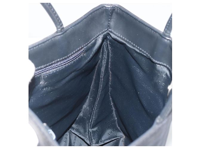 Borsa a mano BURBERRY Nova Check in PVC e pelle blu navy argento ep15470 - vista 19