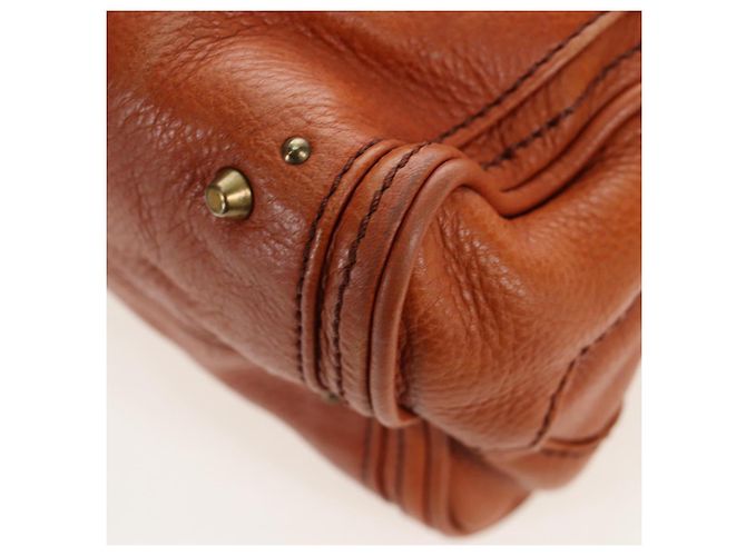 Chloé Bolso Chloe Paddington de piel marrón con detalles en tono dorado Auth ki6714M Castaño - vista 13