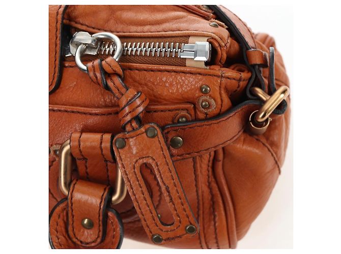 Chloé Bolso Chloe Paddington de piel marrón con detalles en tono dorado Auth ki6714M Castaño - vista 16