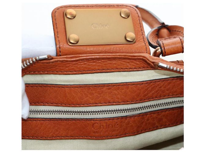 Chloé Bolso Chloe Paddington de piel marrón con detalles en tono dorado Auth ki6714M Castaño - vista 17