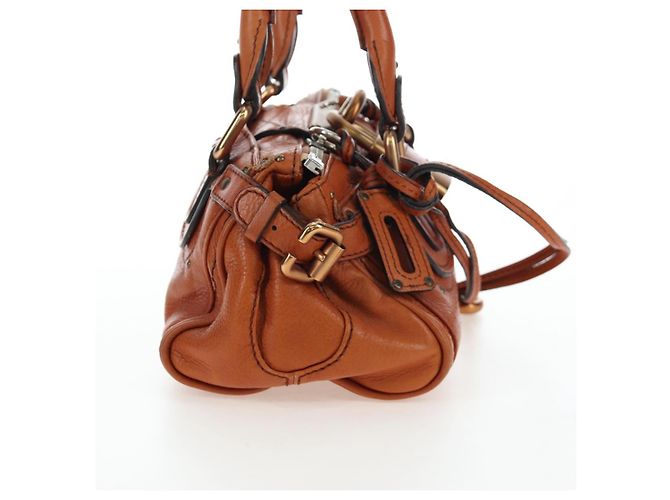 Chloé Bolso Chloe Paddington de piel marrón con detalles en tono dorado Auth ki6714M Castaño - vista 5