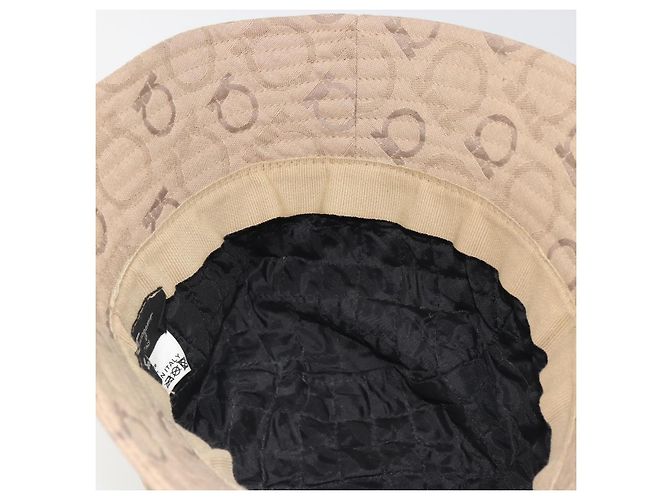 Salvatore Ferragamo Gancini Bucket Hat Canvas Beige Auth 193308A - Ansicht 8