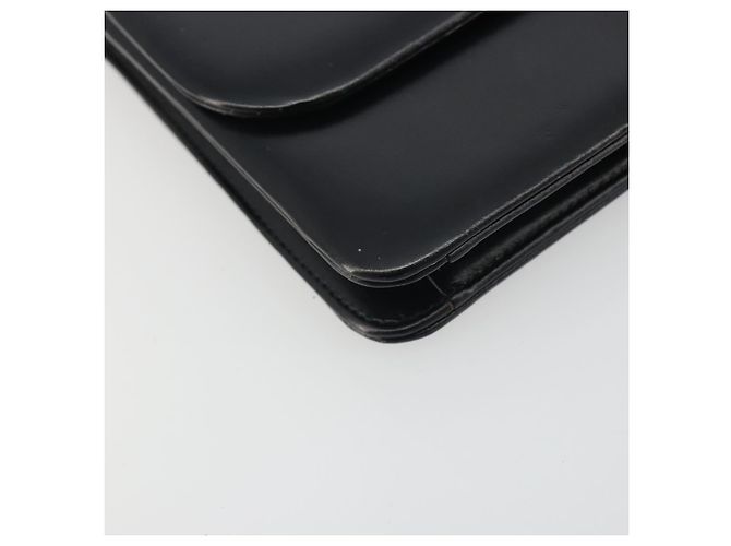 Borsa a tracolla con catena Christian Dior in pelle nera e finiture dorate Auth ep15162 Nero - vista 11