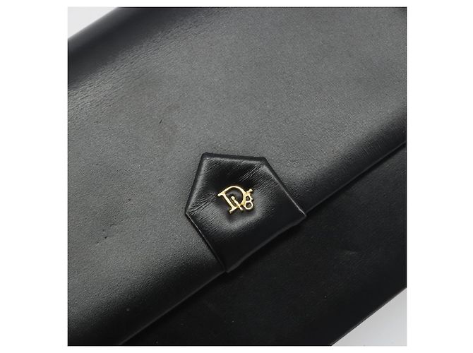 Borsa a tracolla con catena Christian Dior in pelle nera e finiture dorate Auth ep15162 Nero - vista 14