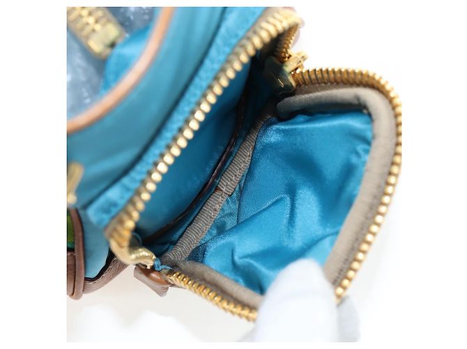 PRADA Venice Pattern Handtasche Canvas Multicolor Gold Authentisch 192606SAV Mehrfarben Golden - Ansicht 21