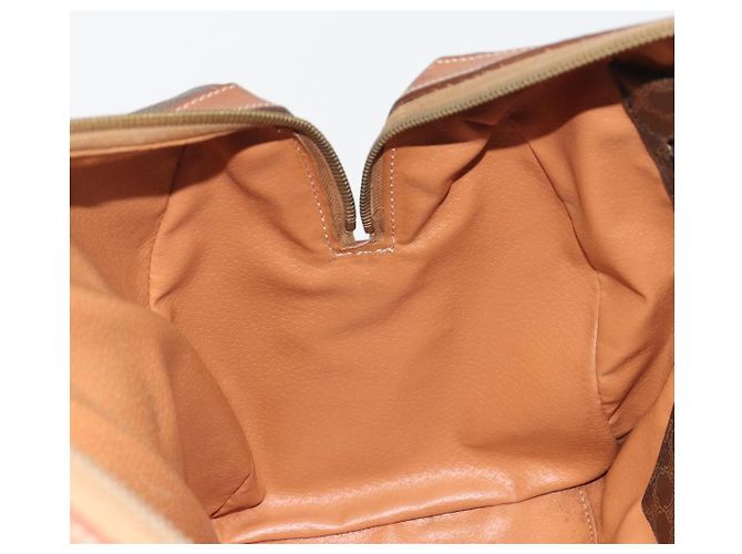 Céline Borsa Boston CELINE in tela Macadam PVC Pelle Marrone Oro Auth 194053 D'oro - vista 20