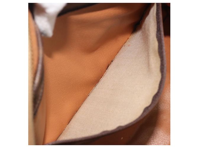 Céline Borsa Boston CELINE in tela Macadam PVC Pelle Marrone Oro Auth 194053 D'oro - vista 22