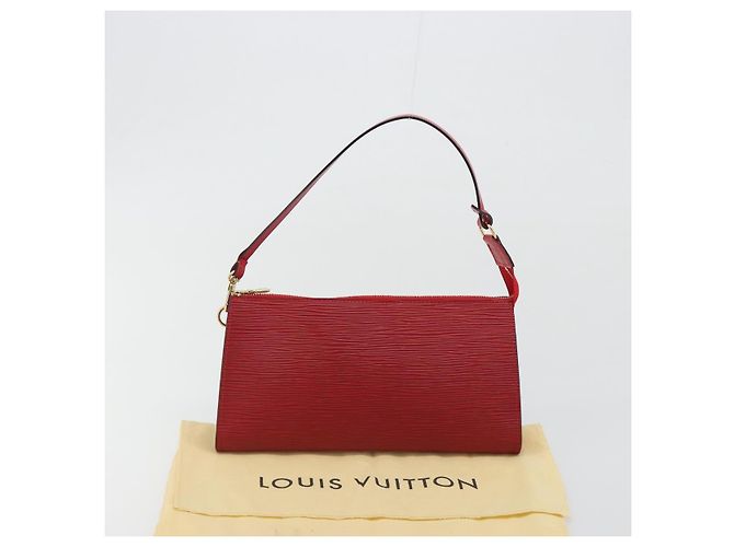 LOUIS VUITTON Epi Pochette Accessoires Pochette Rossa M52947 LV Auth am12093V Rosso - vista 12