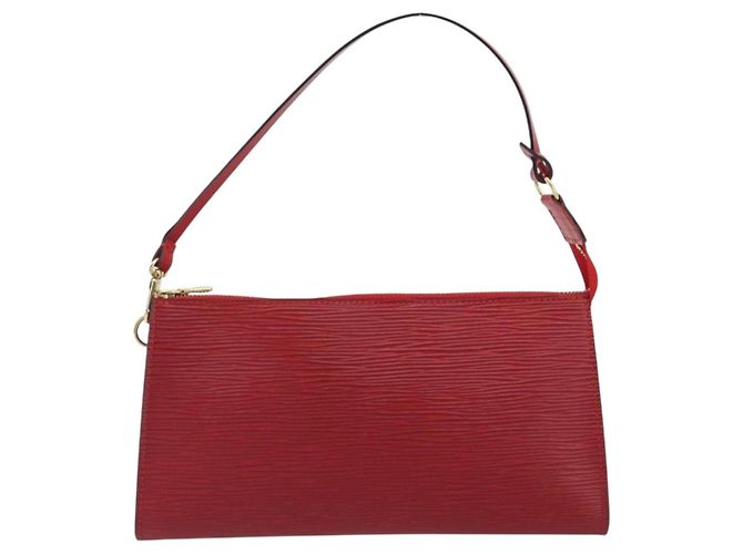 LOUIS VUITTON Epi Pochette Accessoires Pochette Rossa M52947 LV Auth am12093V Rosso - vista 13