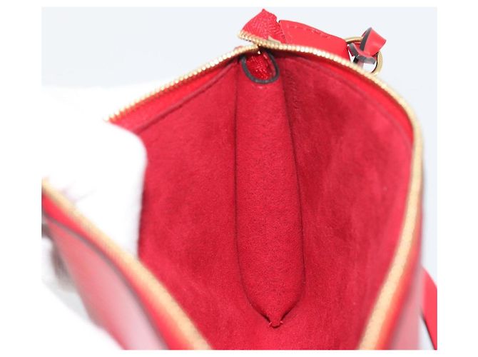 LOUIS VUITTON Epi Pochette Accessoires Pochette Rossa M52947 LV Auth am12093V Rosso - vista 20