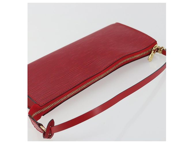 LOUIS VUITTON Epi Pochette Accessoires Pochette Rossa M52947 LV Auth am12093V Rosso - vista 6