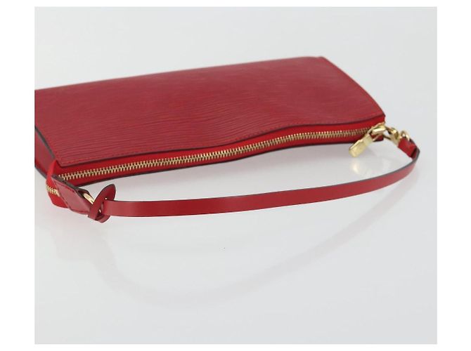 LOUIS VUITTON Epi Pochette Accessoires Pochette Rossa M52947 LV Auth am12093V Rosso - vista 7