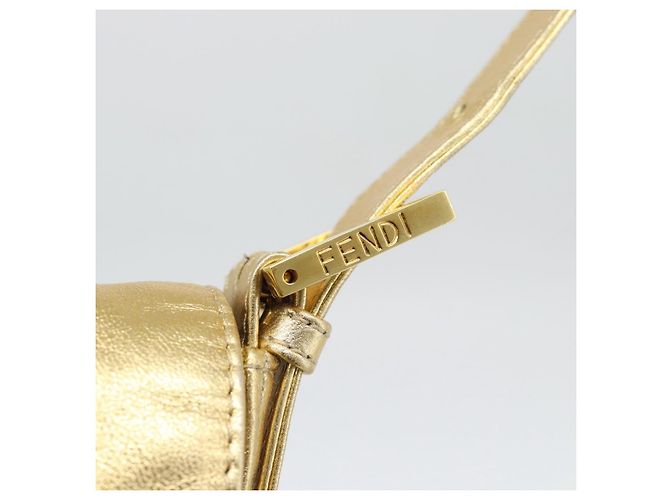 FENDI Bolsa de Ombro Mamma Baguette de Couro com Strass Dourado Auth yk20666SAM - vista 15