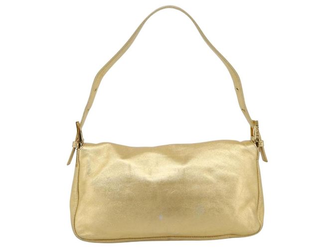FENDI Bolsa de Ombro Mamma Baguette de Couro com Strass Dourado Auth yk20666SAM - vista 3