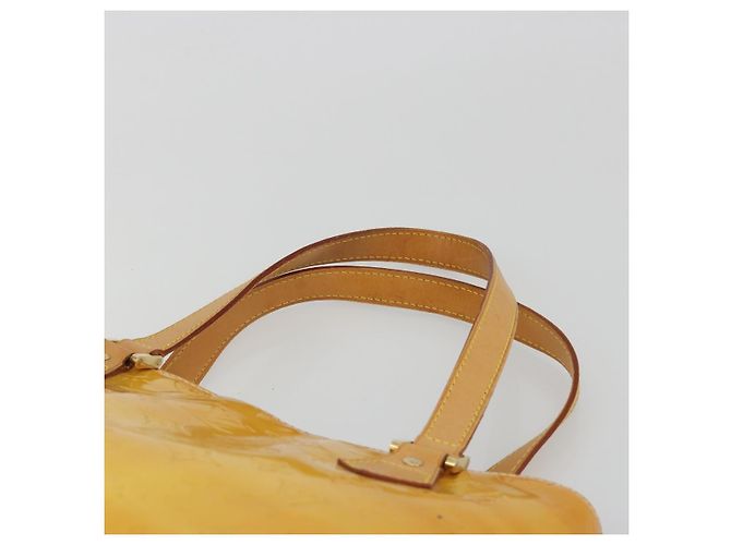 LOUIS VUITTON Borsa Monogram Vernis Houston Lime Yellow M91055 Auth ep15500 D'oro - vista 14