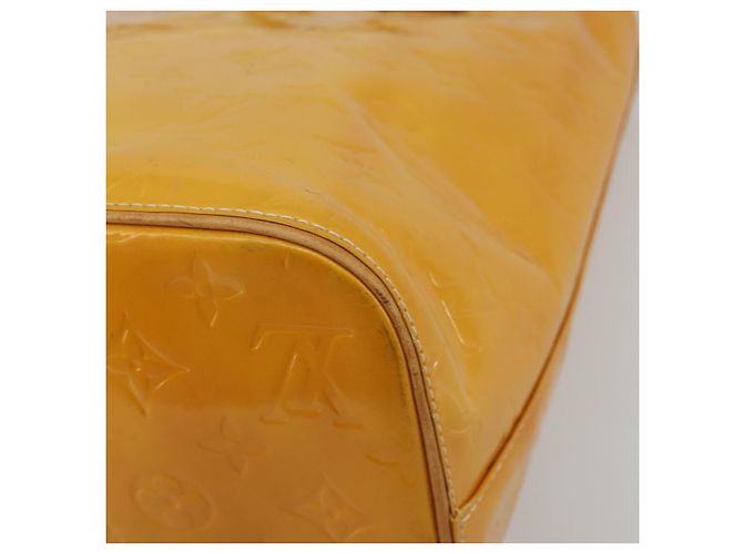 LOUIS VUITTON Borsa Monogram Vernis Houston Lime Yellow M91055 Auth ep15500 D'oro - vista 17
