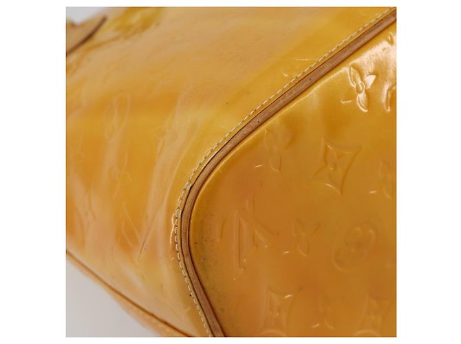 LOUIS VUITTON Borsa Monogram Vernis Houston Lime Yellow M91055 Auth ep15500 D'oro - vista 18