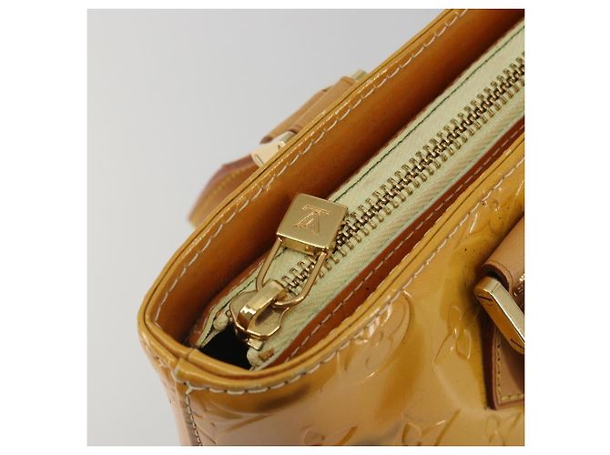 LOUIS VUITTON Borsa Monogram Vernis Houston Lime Yellow M91055 Auth ep15500 D'oro - vista 19