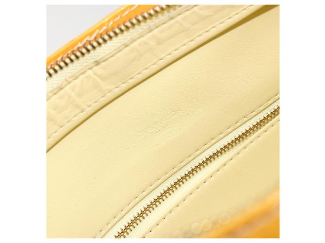 LOUIS VUITTON Borsa Monogram Vernis Houston Lime Yellow M91055 Auth ep15500 D'oro - vista 20