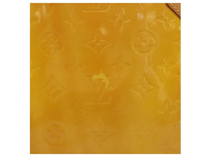 LOUIS VUITTON Borsa Monogram Vernis Houston Lime Yellow M91055 Auth ep15500 D'oro - vista 3