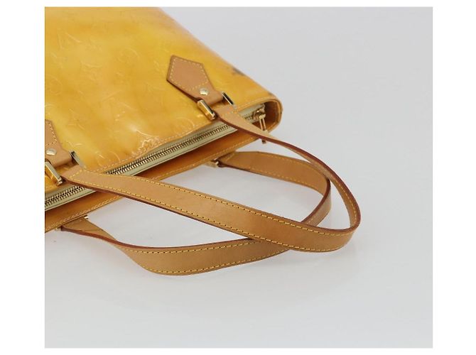 LOUIS VUITTON Borsa Monogram Vernis Houston Lime Yellow M91055 Auth ep15500 D'oro - vista 8
