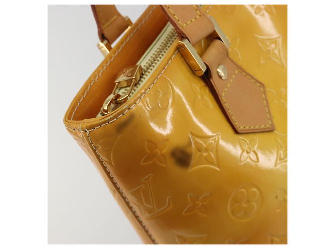 LOUIS VUITTON Borsa Monogram Vernis Houston Lime Yellow M91055 Auth ep15500 D'oro - vista 9