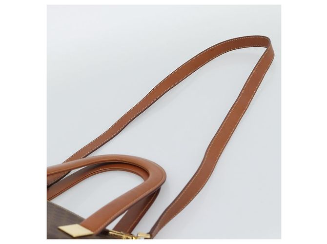 Céline Borsa CELINE Macadam in PVC e pelle 2way Marrone Tonalità Oro Auth ep15277 - vista 10
