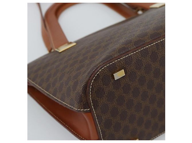 Céline Borsa CELINE Macadam in PVC e pelle 2way Marrone Tonalità Oro Auth ep15277 - vista 15