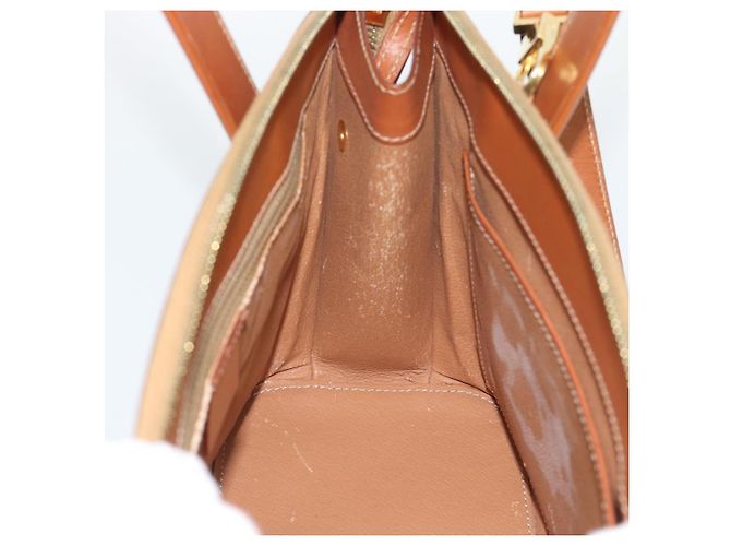 Céline Borsa CELINE Macadam in PVC e pelle 2way Marrone Tonalità Oro Auth ep15277 - vista 19