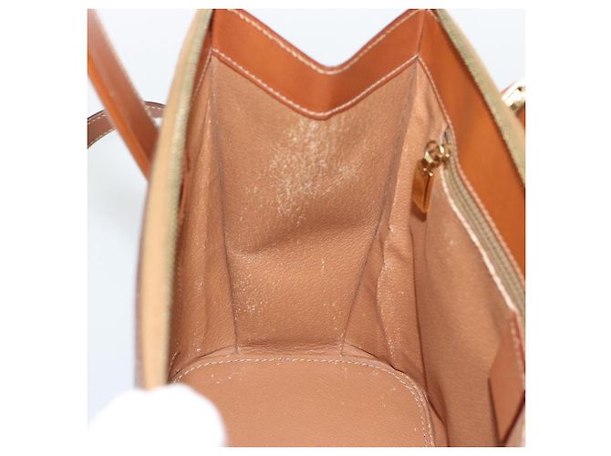 Céline Borsa CELINE Macadam in PVC e pelle 2way Marrone Tonalità Oro Auth ep15277 - vista 20