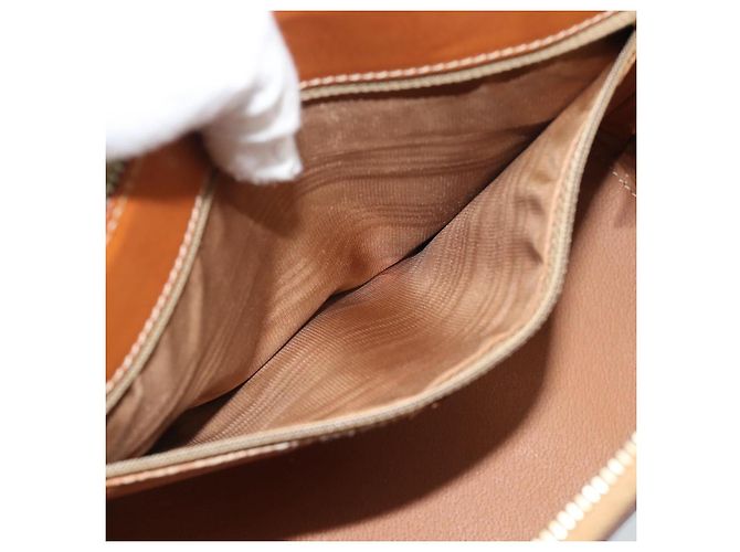 Céline Borsa CELINE Macadam in PVC e pelle 2way Marrone Tonalità Oro Auth ep15277 - vista 22