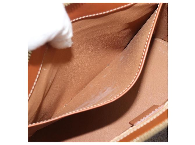 Céline Borsa CELINE Macadam in PVC e pelle 2way Marrone Tonalità Oro Auth ep15277 - vista 23