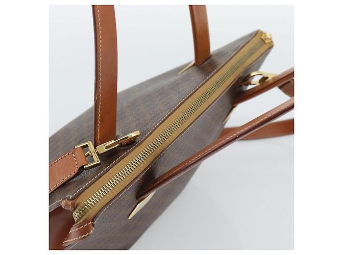 Céline Borsa CELINE Macadam in PVC e pelle 2way Marrone Tonalità Oro Auth ep15277 - vista 6