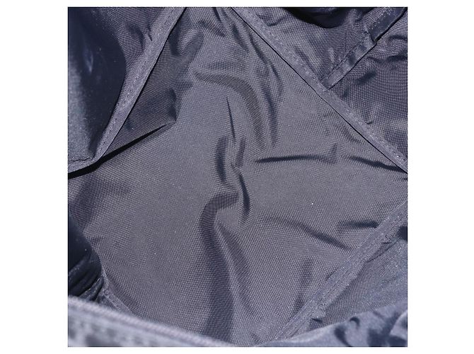 Borsa Tote Burberrys Nova Check Blue Label in nylon nero e argento Auth kk690A - vista 16