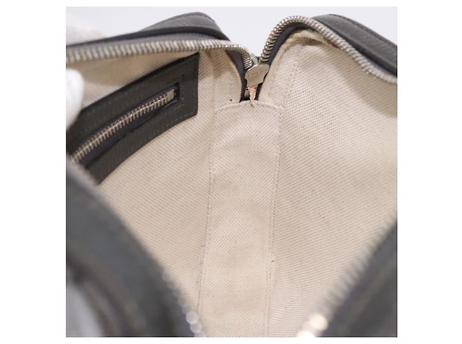 Borsa a tracolla GUCCI GG Supreme in PVC e pelle Grigio Argento 699439 Auth ka5448A Marrone - vista 18