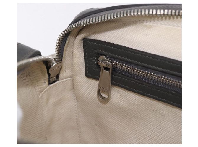Borsa a tracolla GUCCI GG Supreme in PVC e pelle Grigio Argento 699439 Auth ka5448A Marrone - vista 20