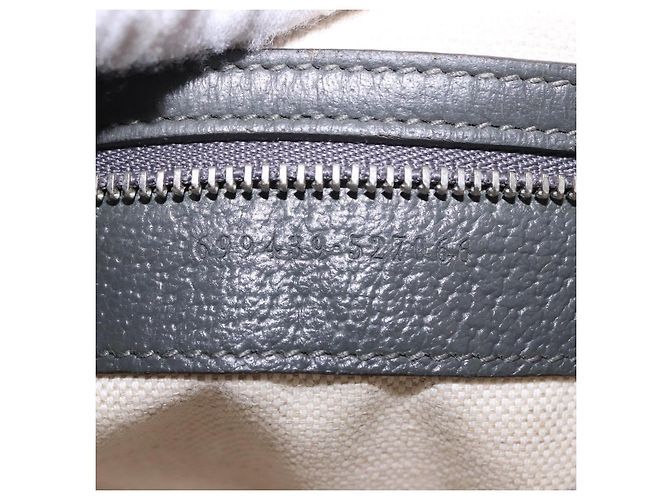 Borsa a tracolla GUCCI GG Supreme in PVC e pelle Grigio Argento 699439 Auth ka5448A Marrone - vista 22
